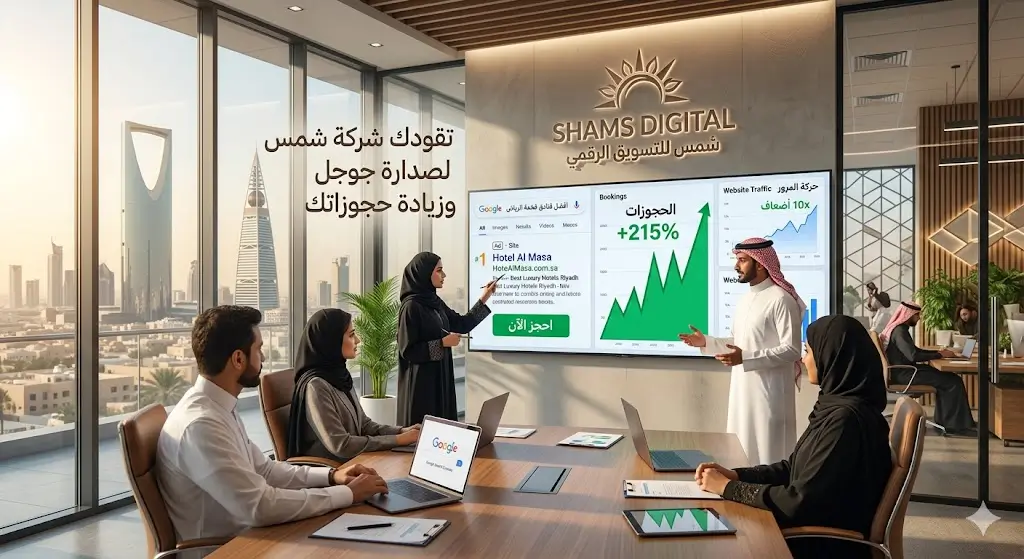 كيف تقودك شركة شمس لتحسين ترتيب الموقع في السعودية إلى صدارة جوجل وزيادة حجوزاتك؟