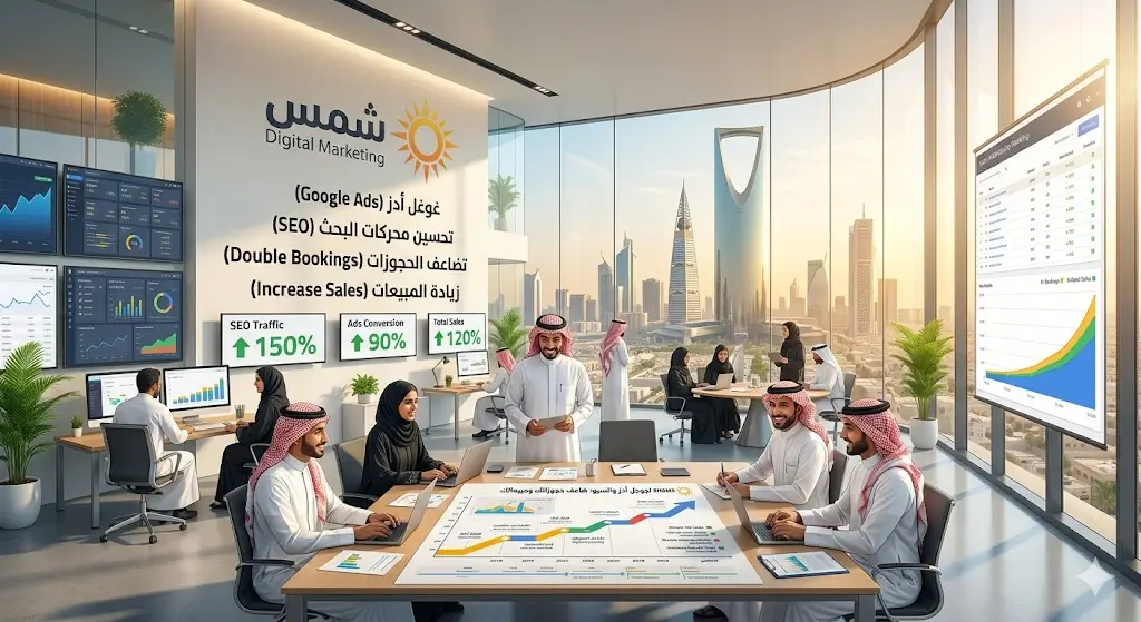 شمس لجوجل أدز والسيو في السعودية: ضاعف حجوزاتك ومبيعاتك